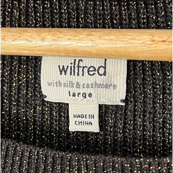 COPY - Women’s Aritzia Wilfred Metallic High-Low Pullover Sweater Silk Cashmere… - Picture 5 of 8